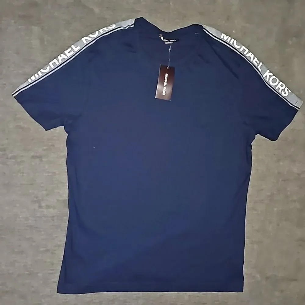 Michael Kors KR150W8FV4 Men's Navy Short Sleeve Crew Neck T-Shirt Size S…